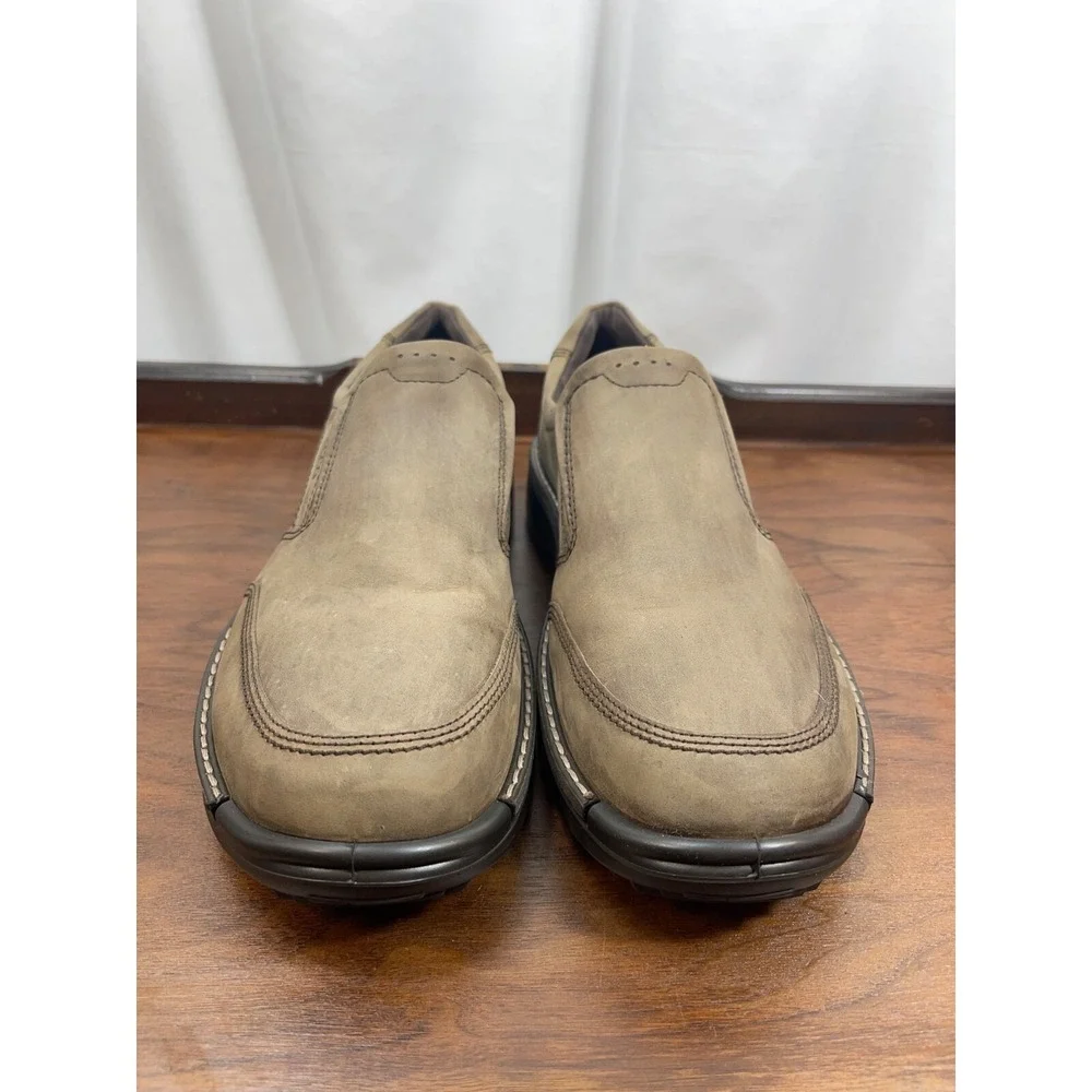 ECCO Fusion Slip On Nubuck Men Size EU 47 US 13 Lt Brown  50014402072 Comfort